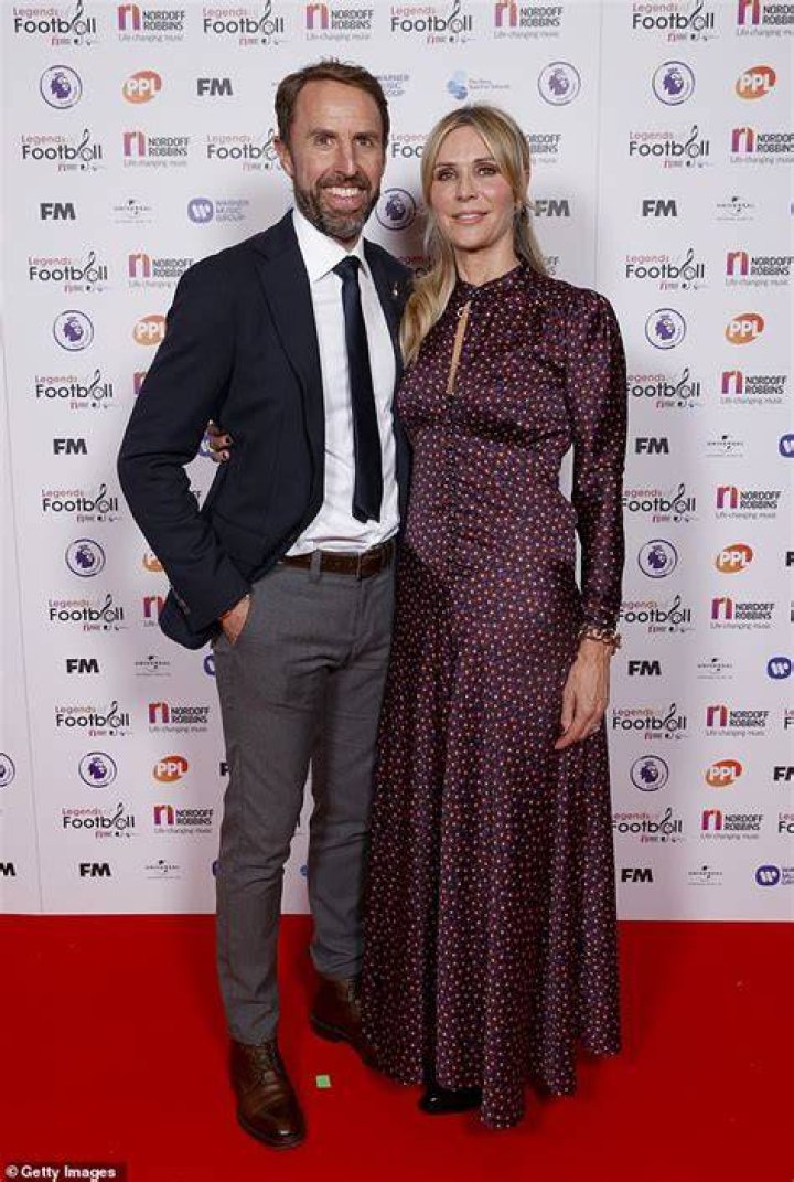 Gareth with his wife Alison Southgate and children Mia and Flynn
