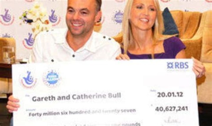 Gareth won the jackpot while married to wife Catherine