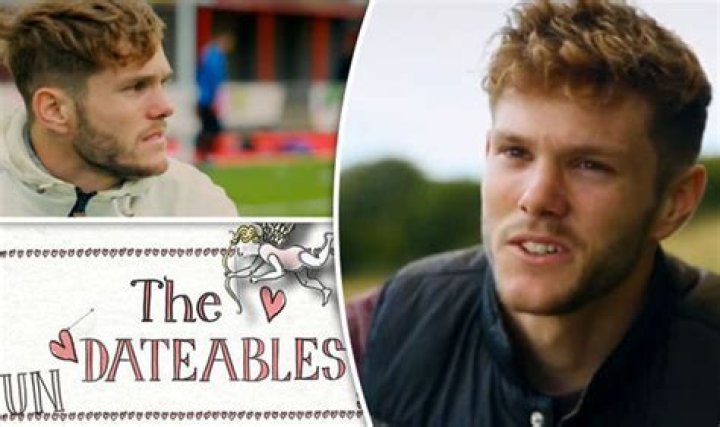  George went on The Undateables with little hope of finding love but big plans to raise Worthing's profile, and below, with girlfriend Jessica at a fancy dress party