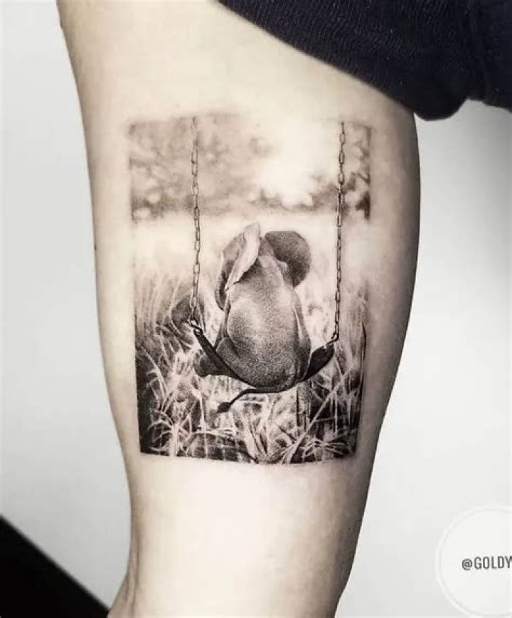 Goldy has a tattoo of her own name on her bum