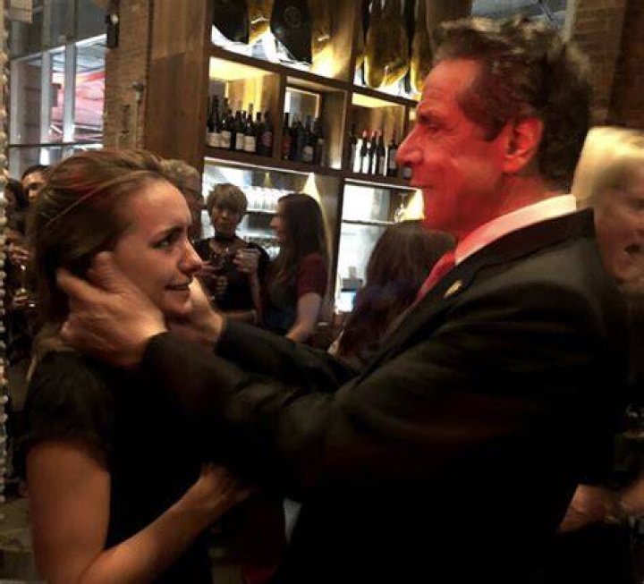 Gov Andrew Cuomo grabbed Anna Ruch's face at a wedding in 2019 and asked 'can I kiss you'