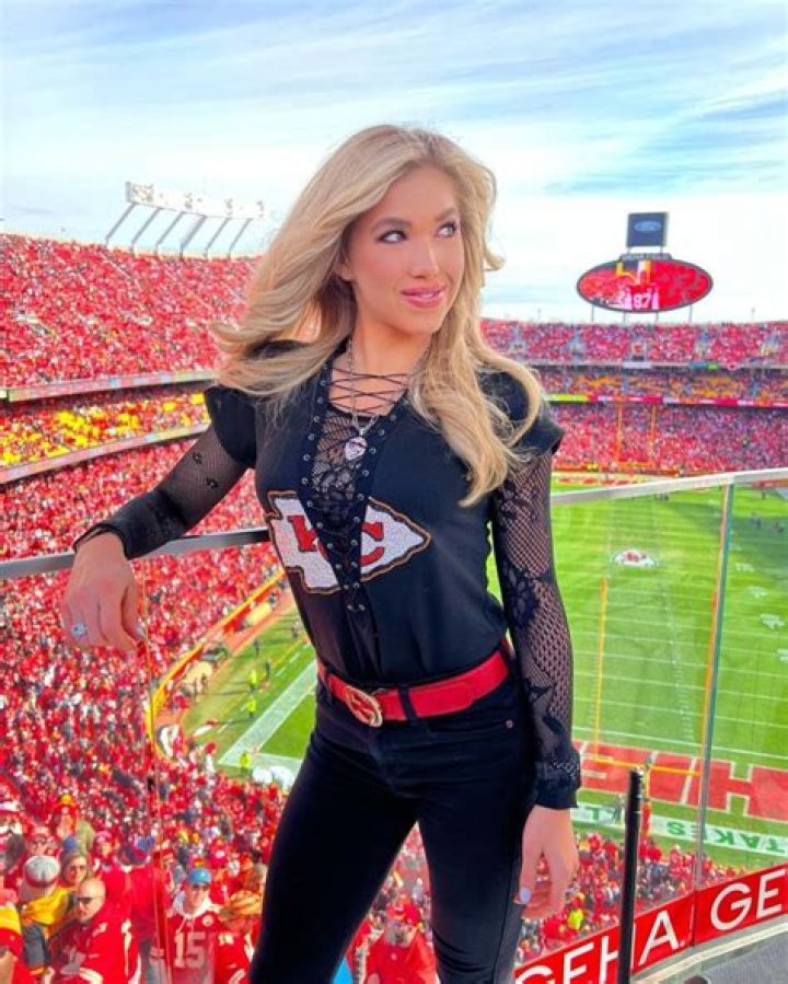 Gracie likes to sport Chiefs outfits to cheer on her team