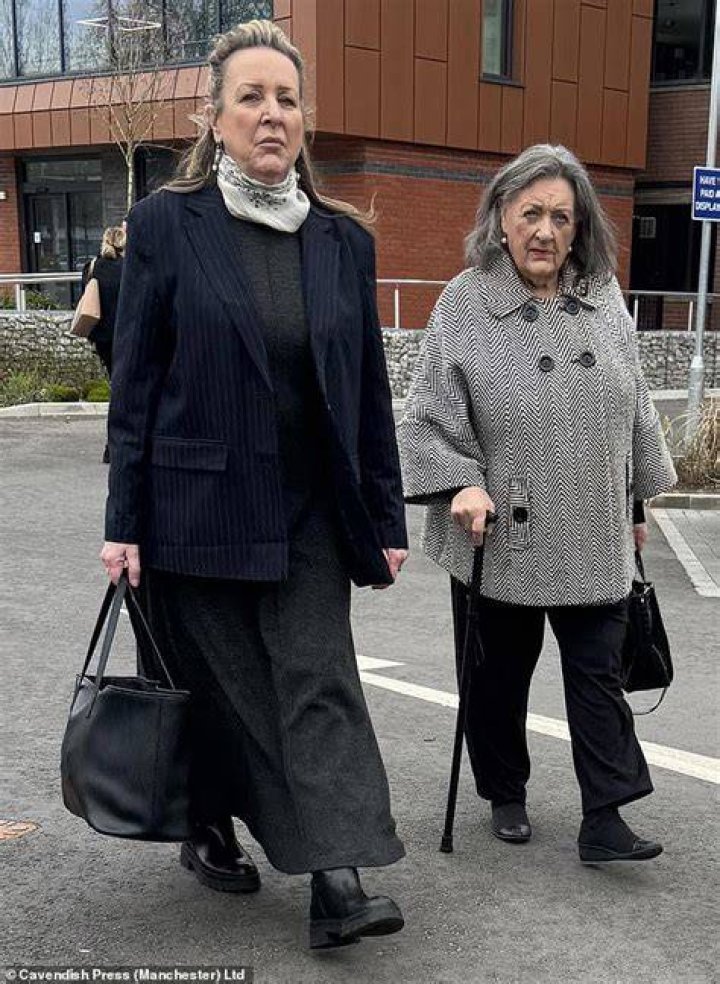 Gratty, pictured outside court, was herself arrested after police were alerted to images circulating online
