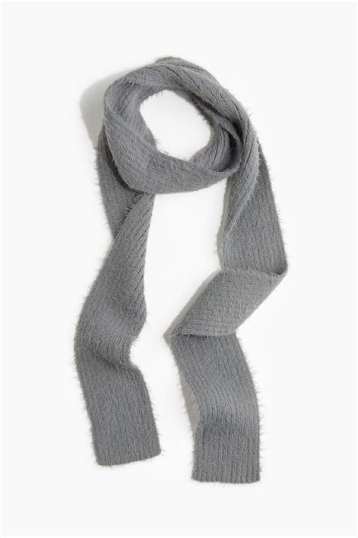 gray scarf