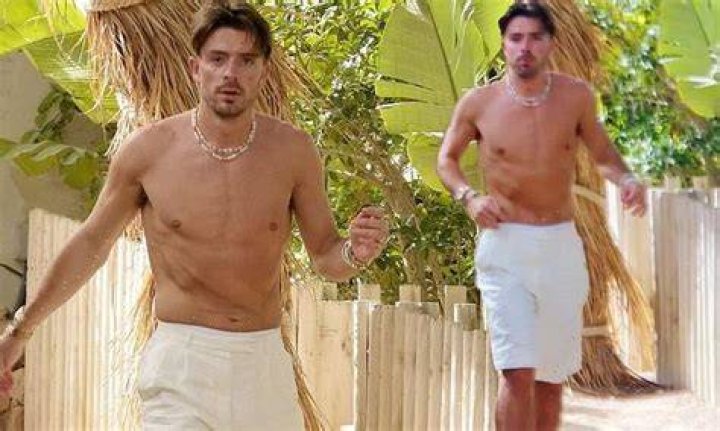Grealish partied at O Beach Club with Ibiza Weekender beauty Chloe Chaloner
