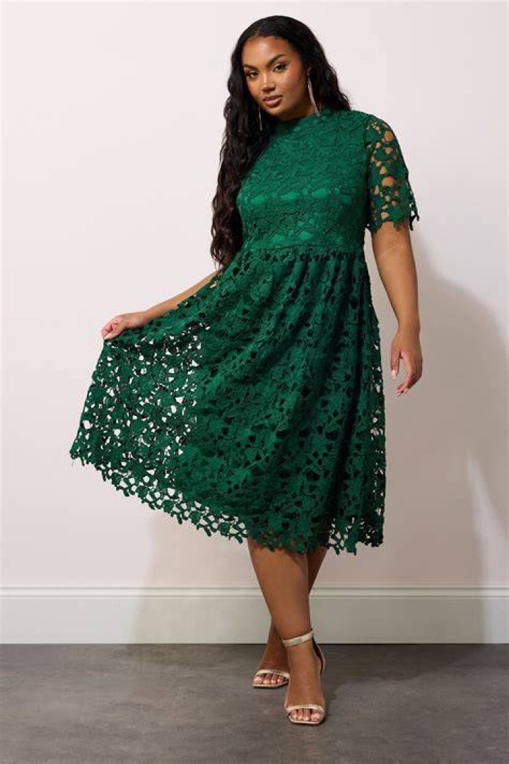 green lace dress
