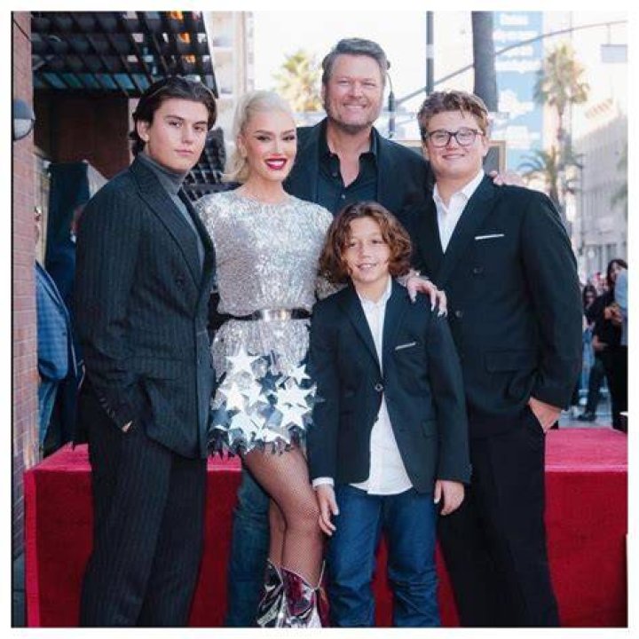 Gwen has three children with her ex Gavin Rossdale (seen with Blake)