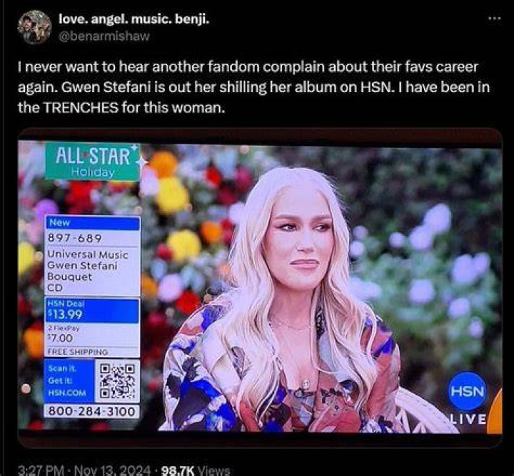 Gwen teased followers on Twitter by responding 'me too' to a fan who wrote that they wished Gwen Stefani still made music