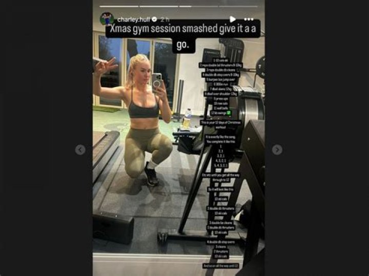 Gym fan Charley couldn't understand why everyone was staring at her