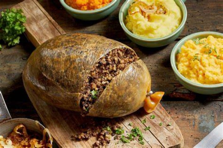  Haggis is a traditional Scottish dish made from a sheep's stomach.