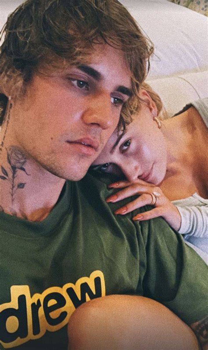 Hailey cuddled up to Justin in a tender moment