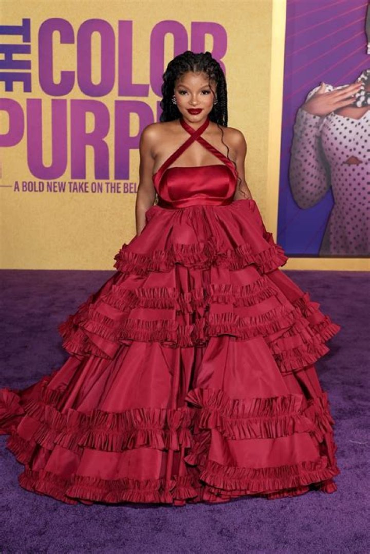 Halle Bailey at The Color Purple Premiere