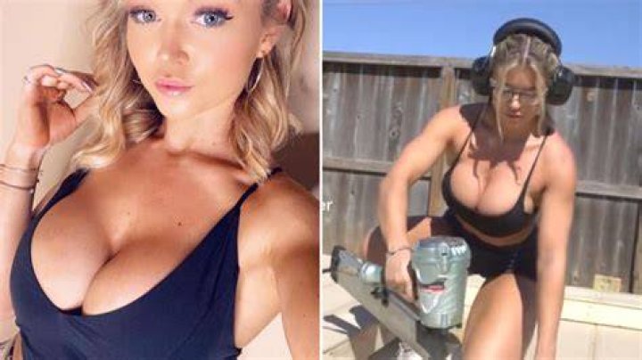 HardWoodBunny likes to do her handiwork in teeny bikinis - driving blokes wild