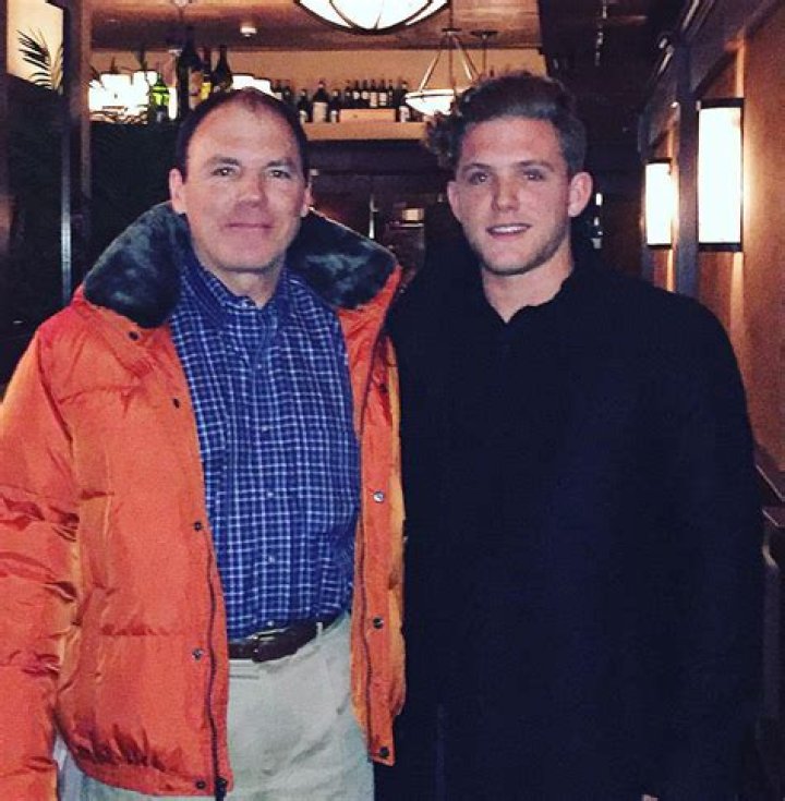 Harrison Bader (R) and father Louis Bader (L)