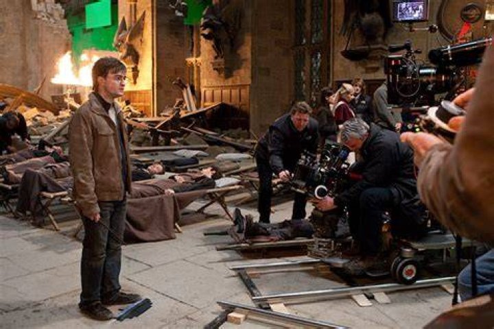 Harry filming scenes in his police uniform