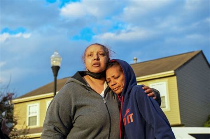 Hazel Bryant is seen after her niece, Ma'khia Bryant, was fatally shot by a cop on Tuesday