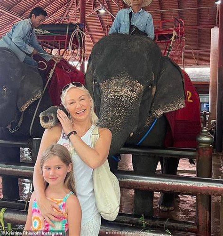 He shared snaps of Kristina with their daughter Emilee, six
