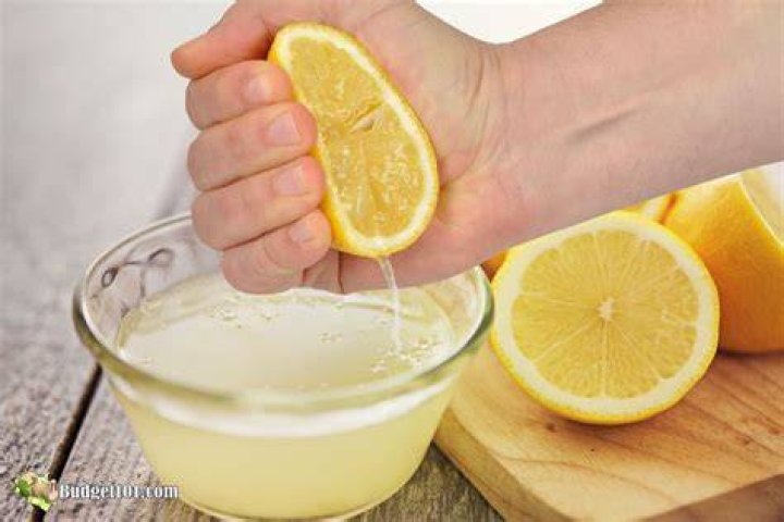 He used freshly squeezed lemon juice to remove the gum