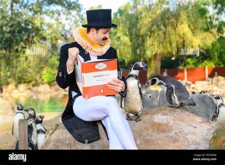 He was joined by penguin pal Widget