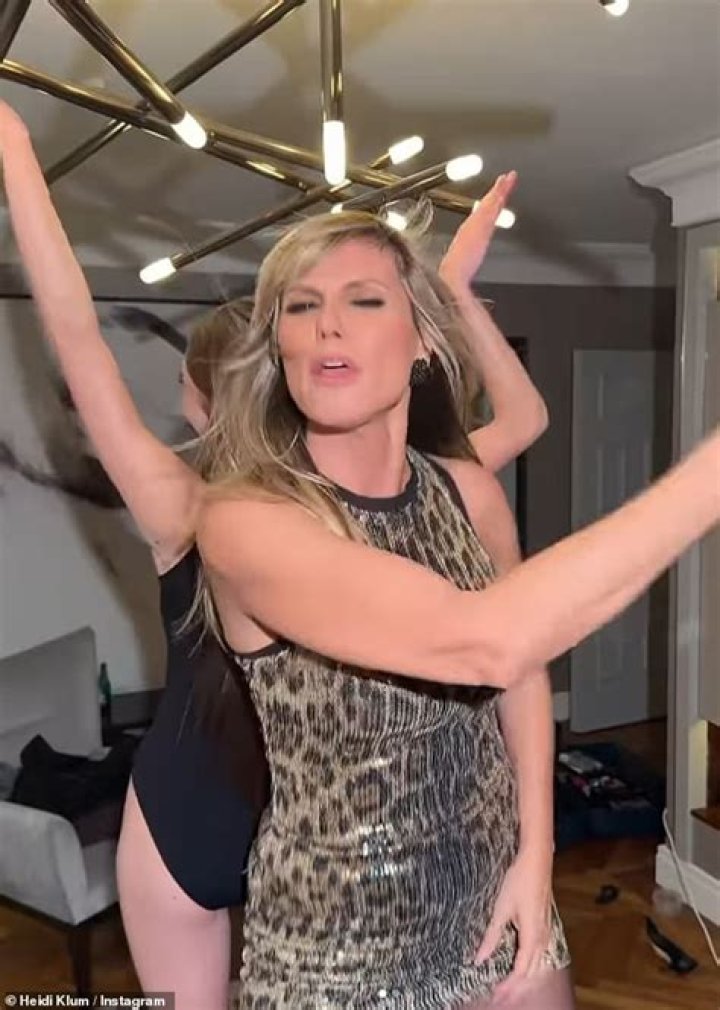 Heidi Klum danced in a tasseled bra to a Mariah Carey song