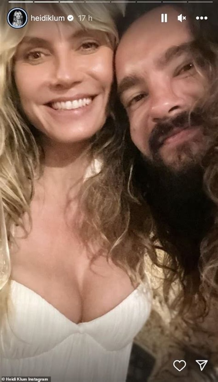 Heidi shared a selfie that revealed some major cleavage in a leopard-print bikini