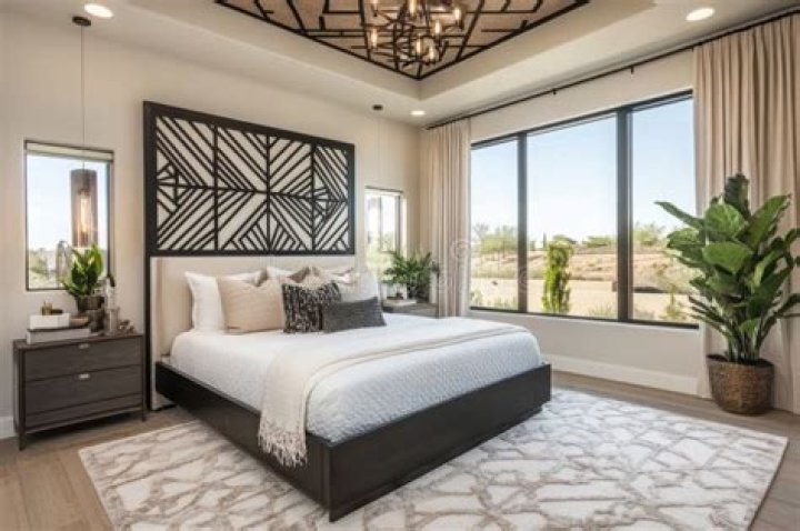 Her master bedroom boasts a walk-in wardrobe and fully kitted out en-suite bathroom