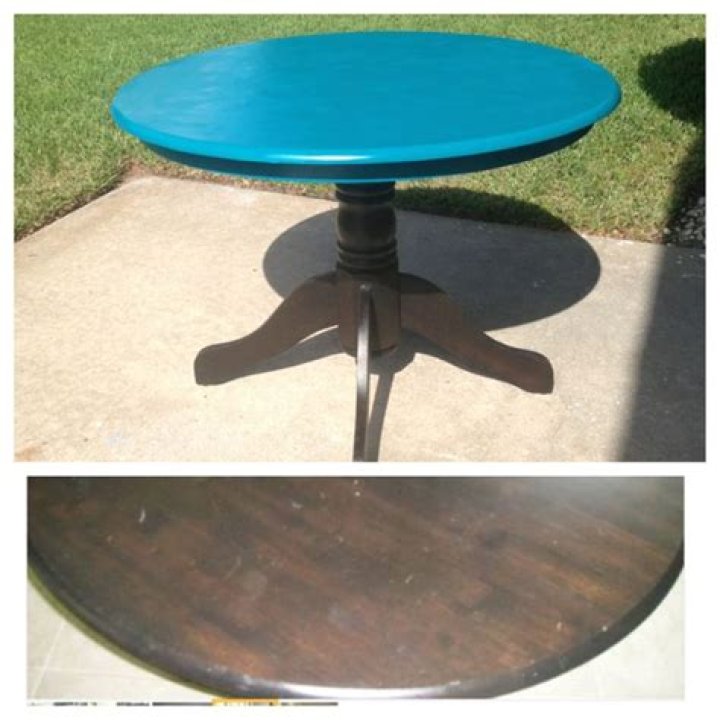 Her table before was plain grey and rather bland-looking