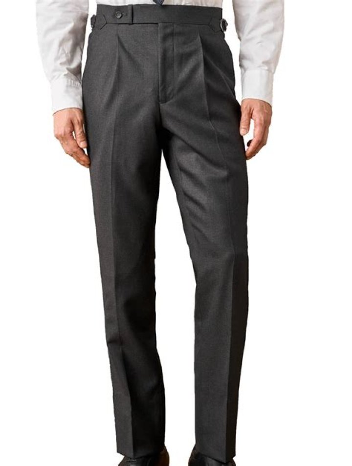 high-waisted trousers