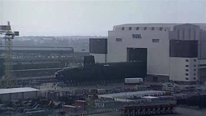 HMS Vanguard was under the surface but was not hit by the 44ft missile as it plunged back into the Atlantic