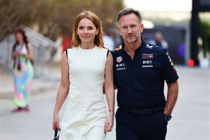 Horner and his colleague Dr Helmut Marko at a Grand Prix