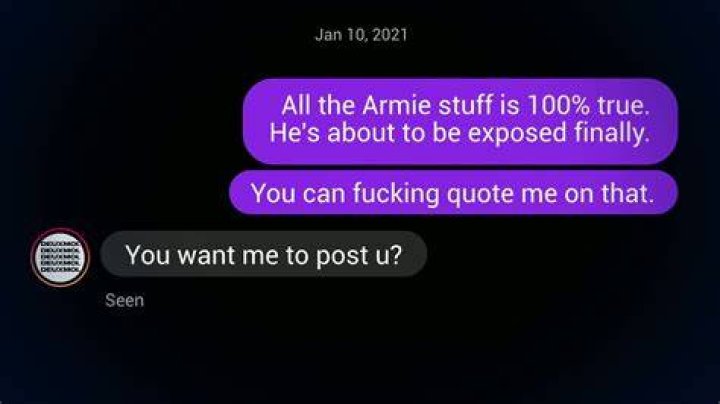 House of Effie told the world about Armie's sexual fantasies