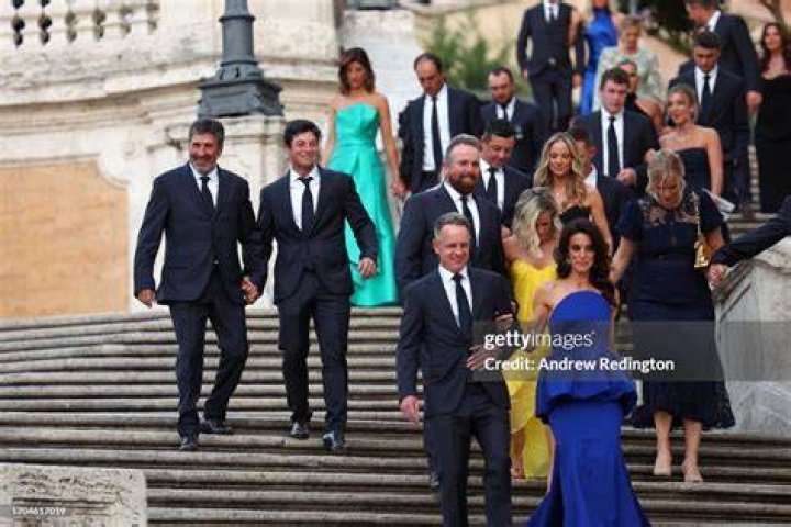 Hovland and Team Europe vice captain Olazabal were in hysterics