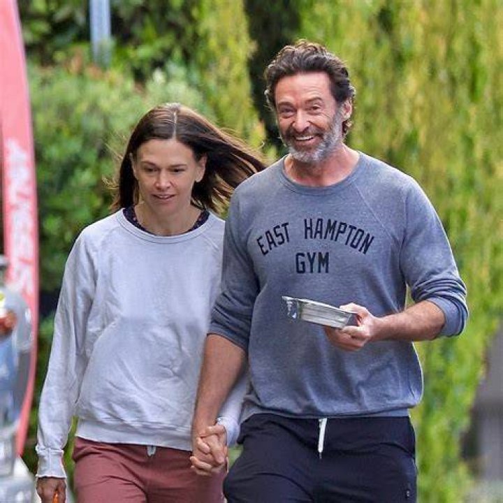 Hugh Jackman was accompanied by his wife Deborra-Lee Furness