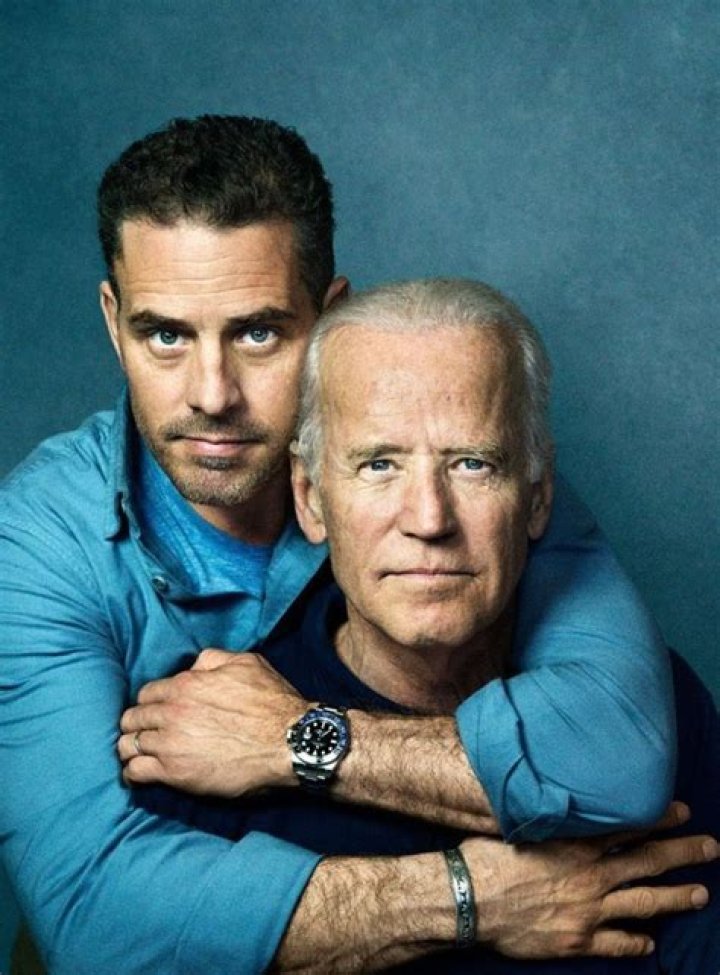 Hunter poses with his dad Joe in Washington DC in April 2016