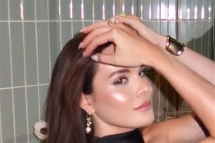In several snaps, she posed in just a bra and underwear