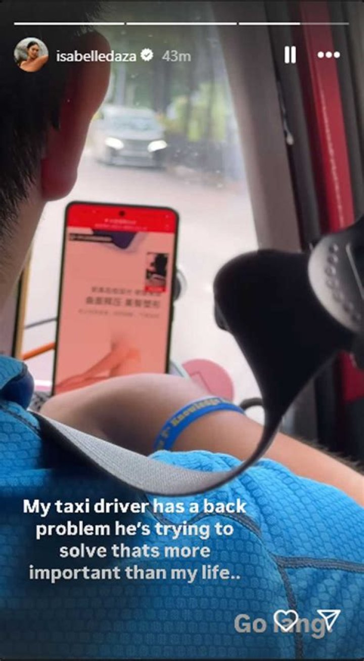  Isabelle has begged the driver to 'never do it again'