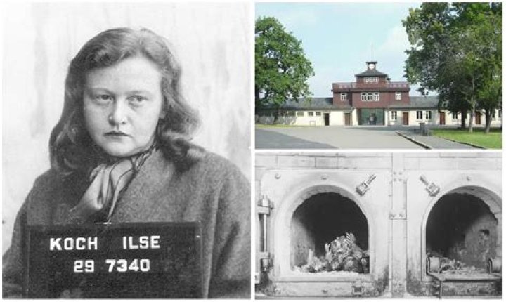 Isle Koch in an internment centre after her arrest