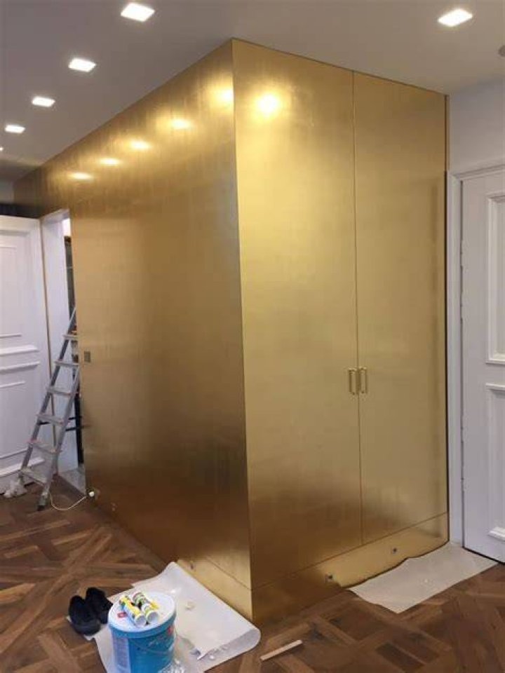 It boasts gold-plated walls and ceilings