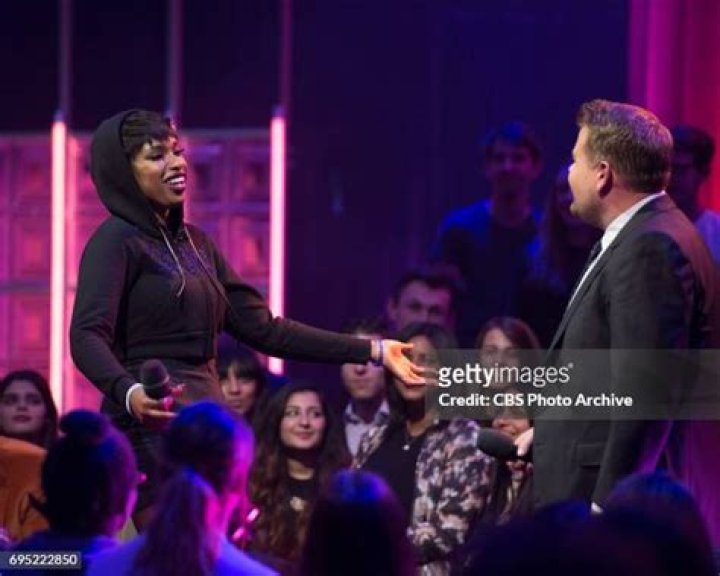 James Corden battles Jennifer Hudson in Drop the Mic on The Late Late Show with James Corden," airing Wednesday, June 7th 2017 from London.