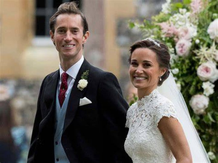 James with his sister Pippa and her husband James Matthews attending Prince Harry's wedding to Meghan Markle