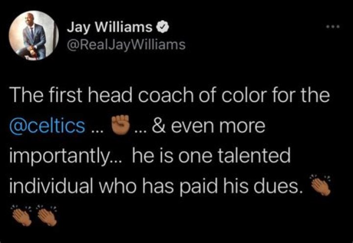 Jay Williams tweeted inaccurate information regarding the Celtics organization