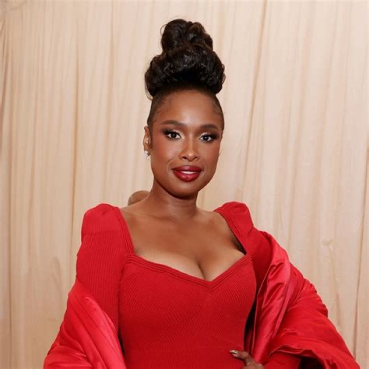Jennifer Hudson was red hot in a floor-length AZ Factory gown complete with a cape