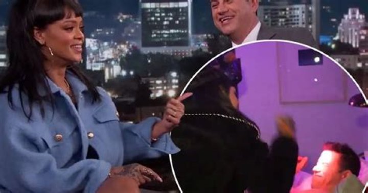 Jimmy Fallon Rihanna prank - hug