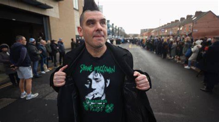 John Farrell outside Shelbourne Park Stadium in waits for the funeral procession of Shane MacGowan