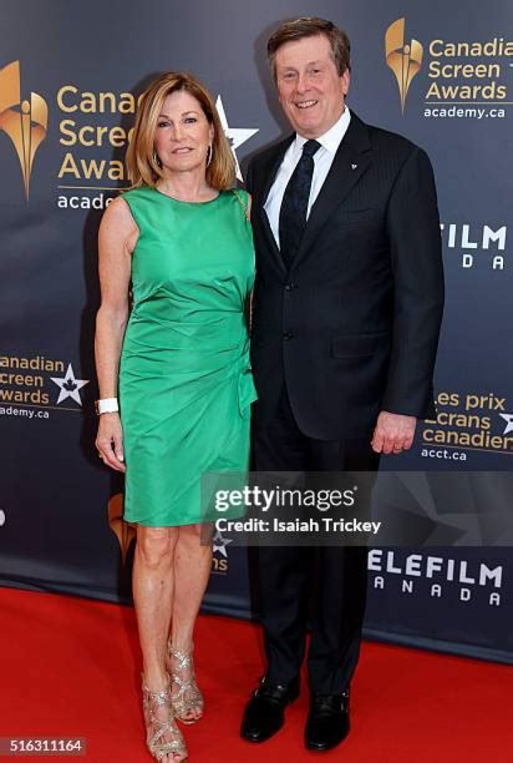 John Tory and Barbara Hackett at Sony Centre for the Performing Arts on December 1, 2018, in Toronto, Canada
