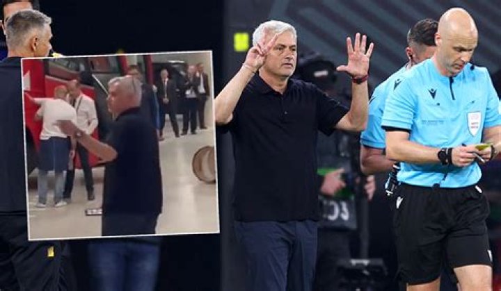 Jose Mourinho confronted Anthony Taylor in the car park after the Europa League finall