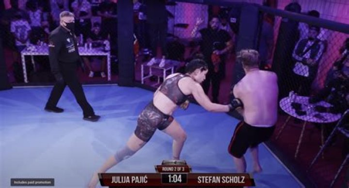 Julija Pajic beat up a MALE opponent in an exhibition bout