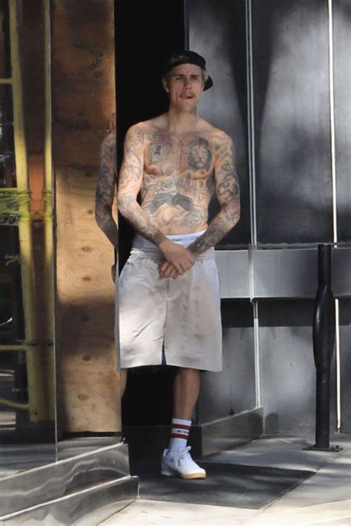 Justin Bieber leg tattoos