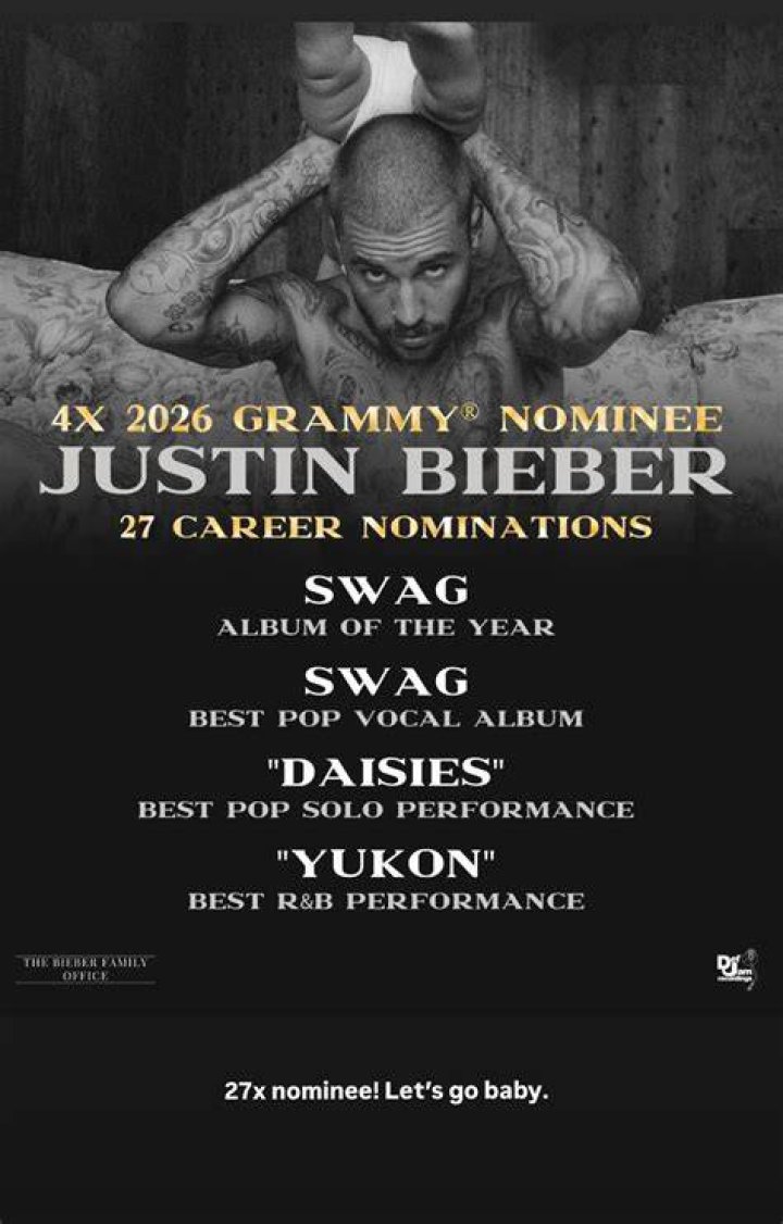 Justin had three Grammy nominations