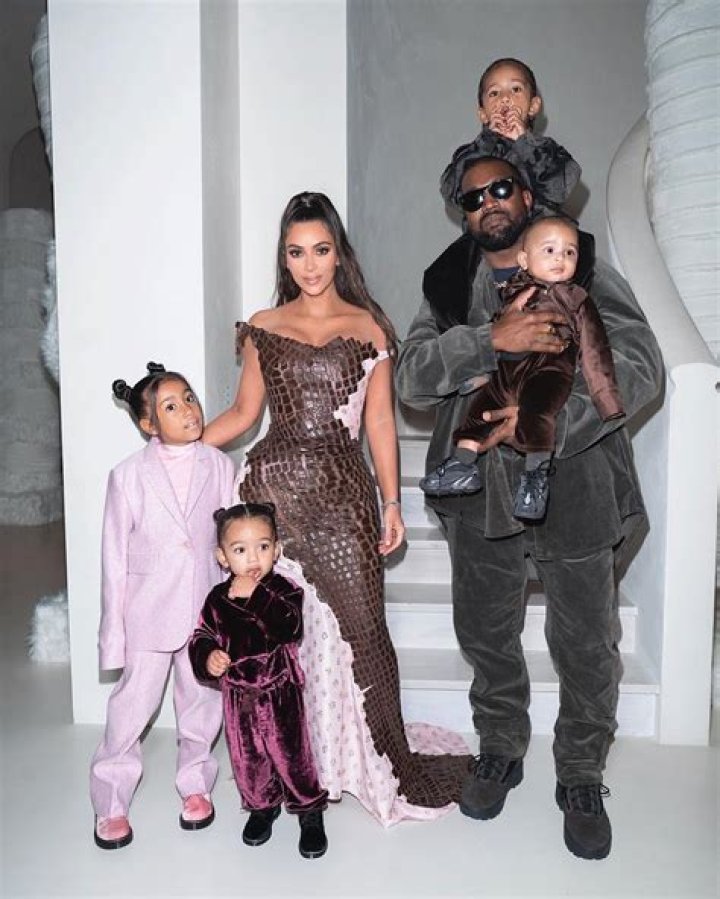 Kanye has four kids with Kim - North, Saint, Chicago and Psalm